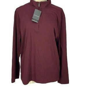 Van Heusen Men's‎ Classic Fit Long Sleeve Pull-Over Half Zip Sweater Medium